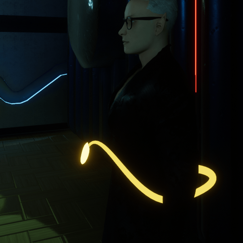 Demon Tail Heart Yellow (Glow Yellow)