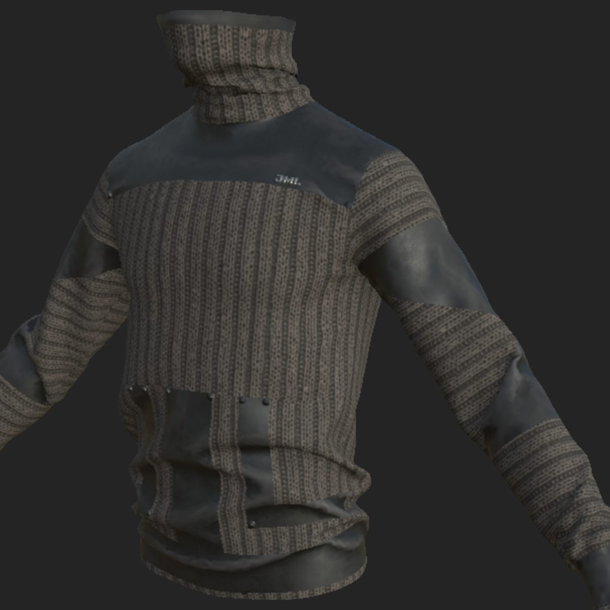 SWEATER_ WITH NECK GRAY