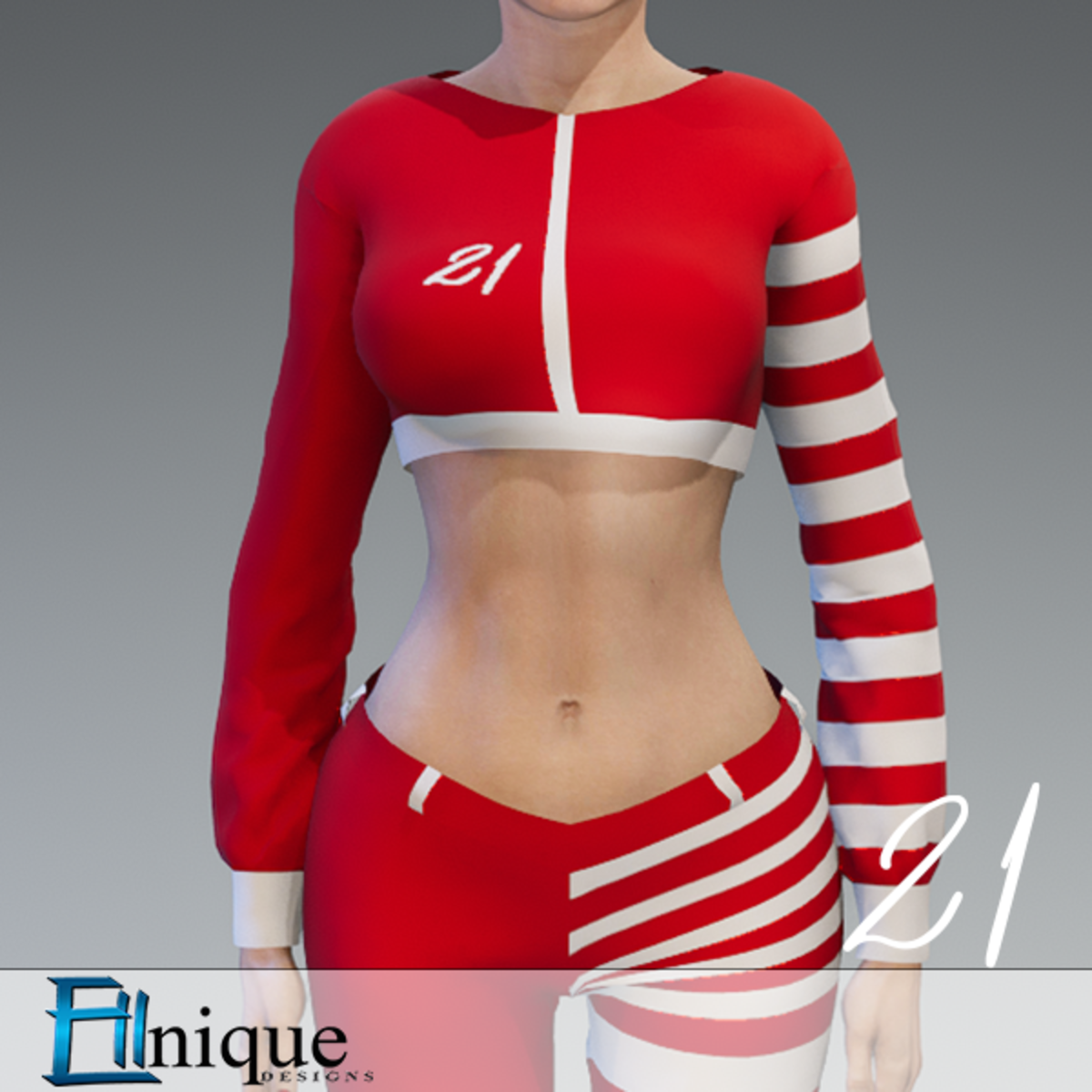 21 Top Red and white