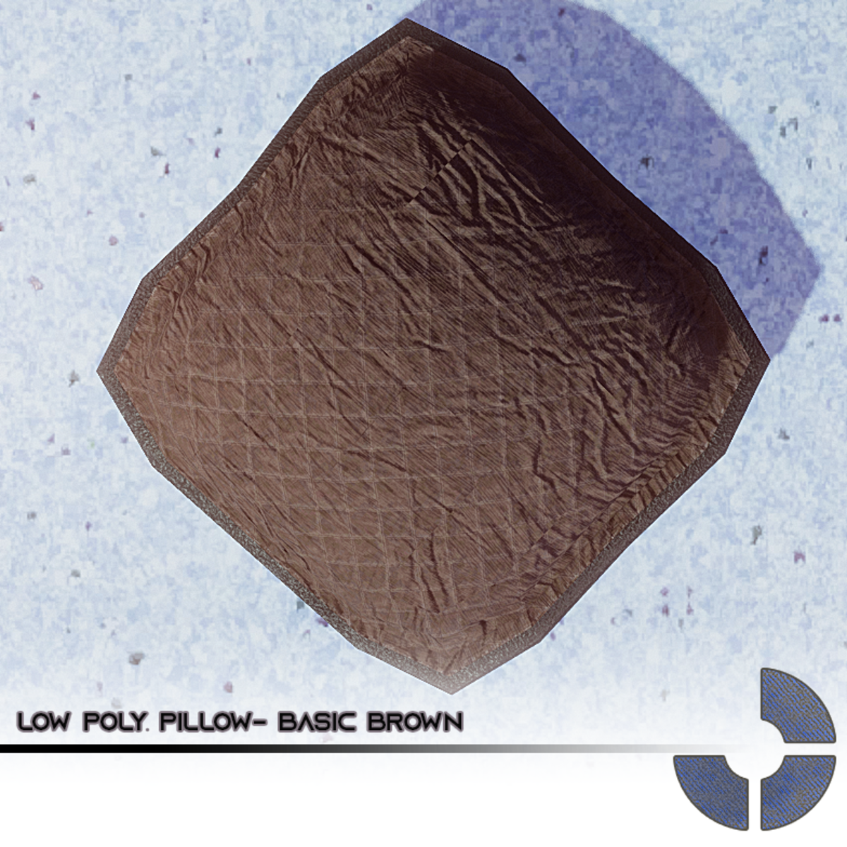 Low Poly Pillow- Basic Brown