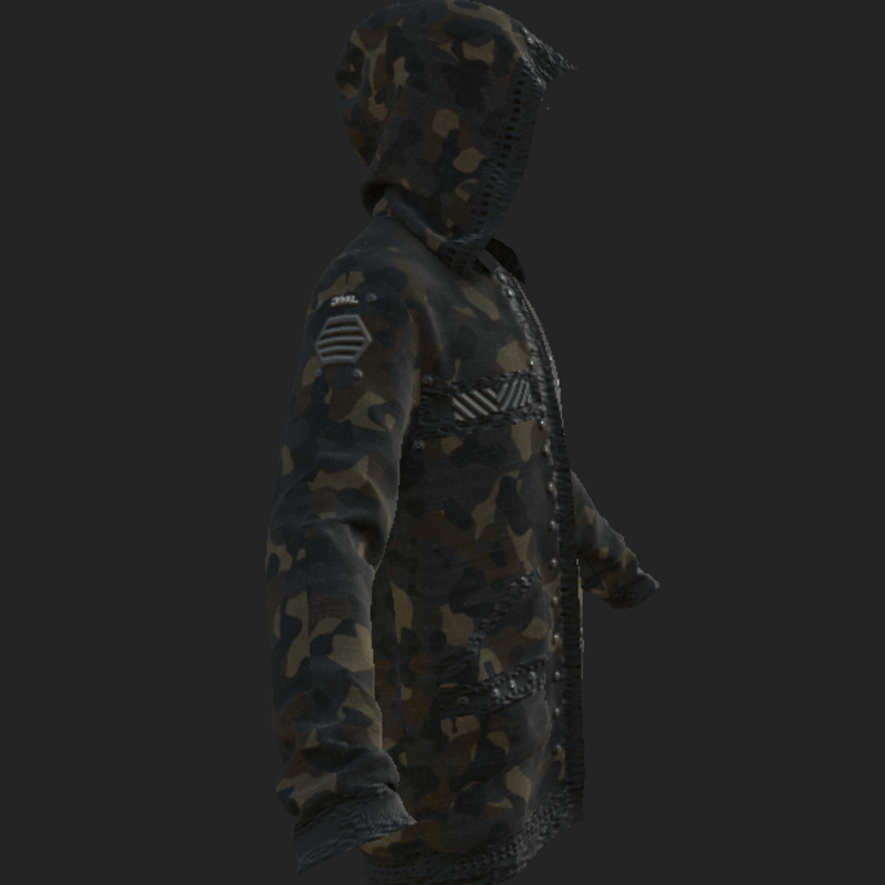 JACKET_ WITH HOOD CAMO B