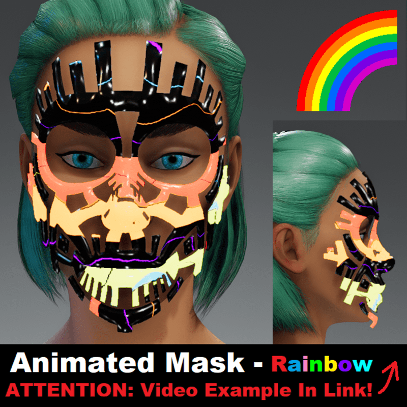 Animated Mask: Rainbow - Female Avatars