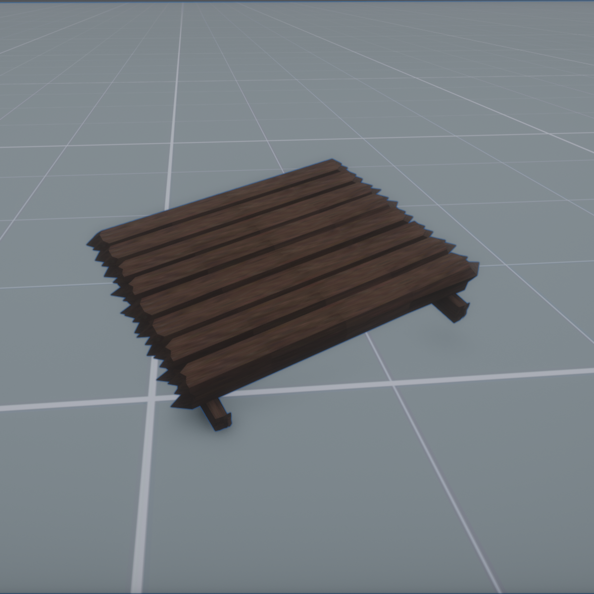 Rough Wood Post Platform