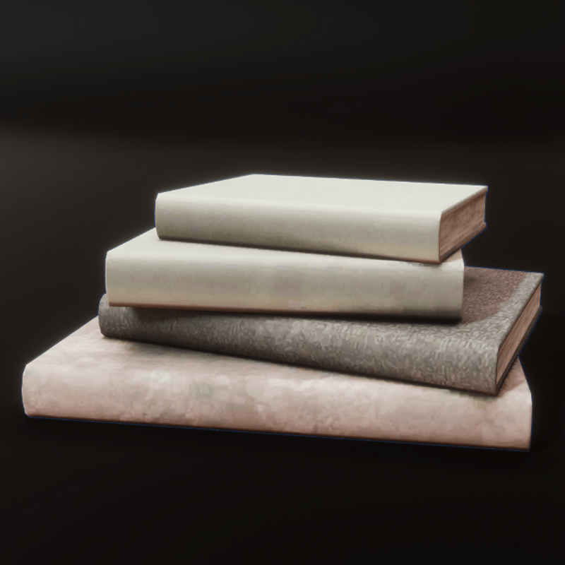 Book Stack Short - Pastels