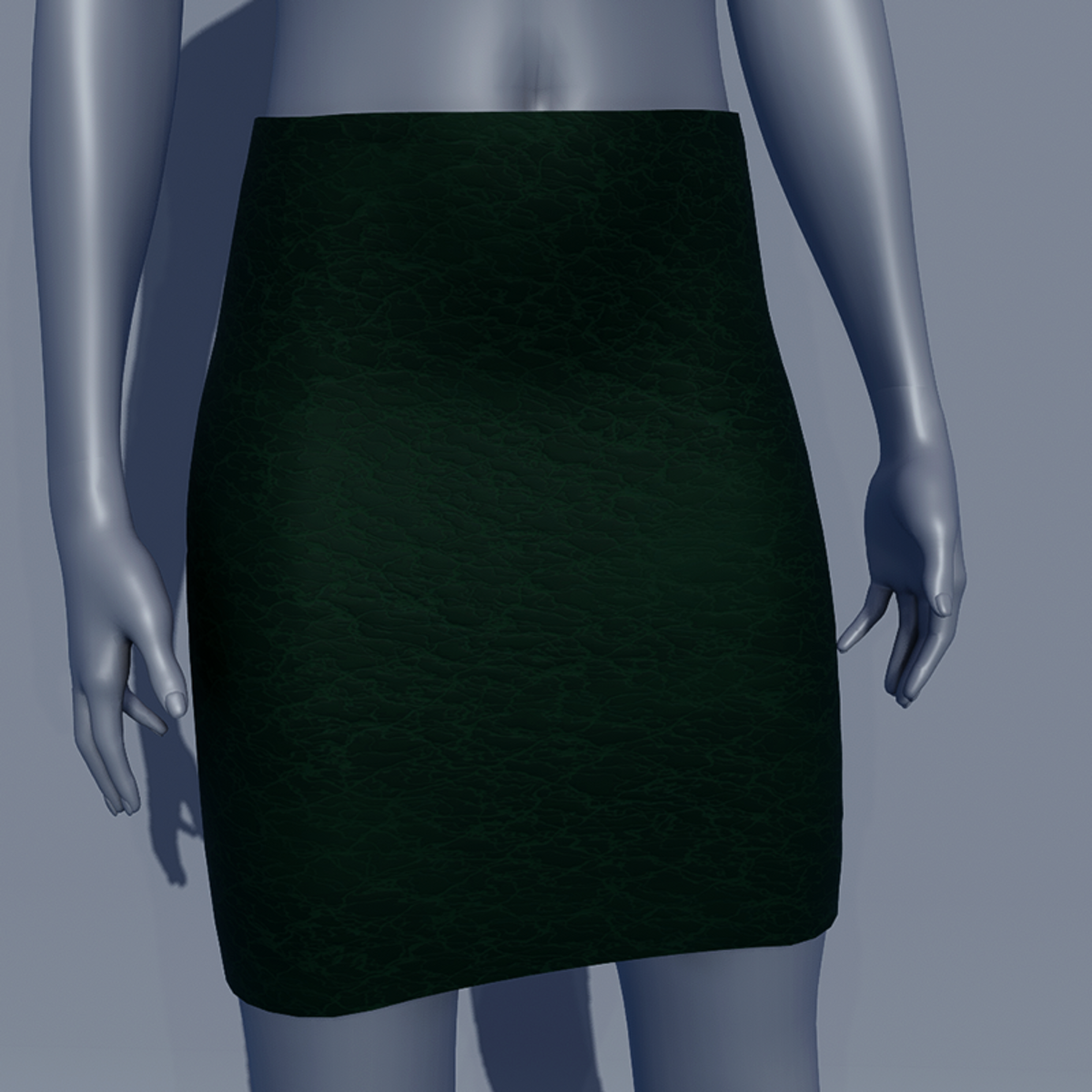 Leather Formal Skirt - Green Eden