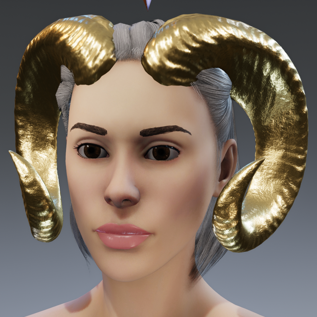 Spirit Of The Ram (Horns) - Polished Brass