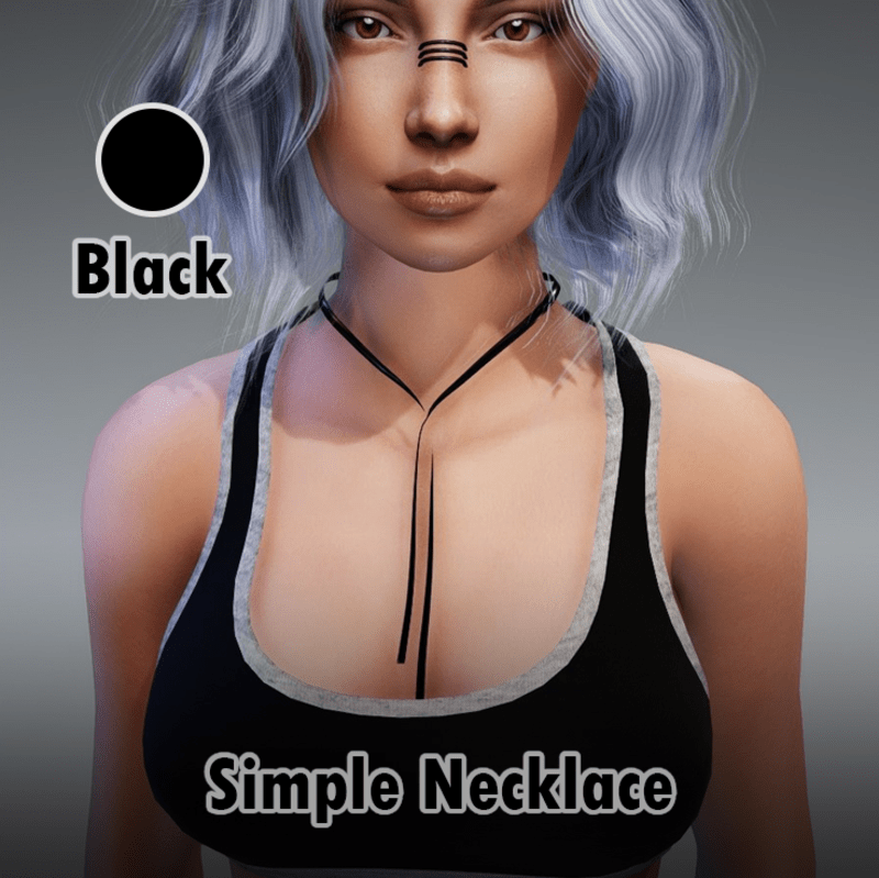 Simple Necklace (Black)