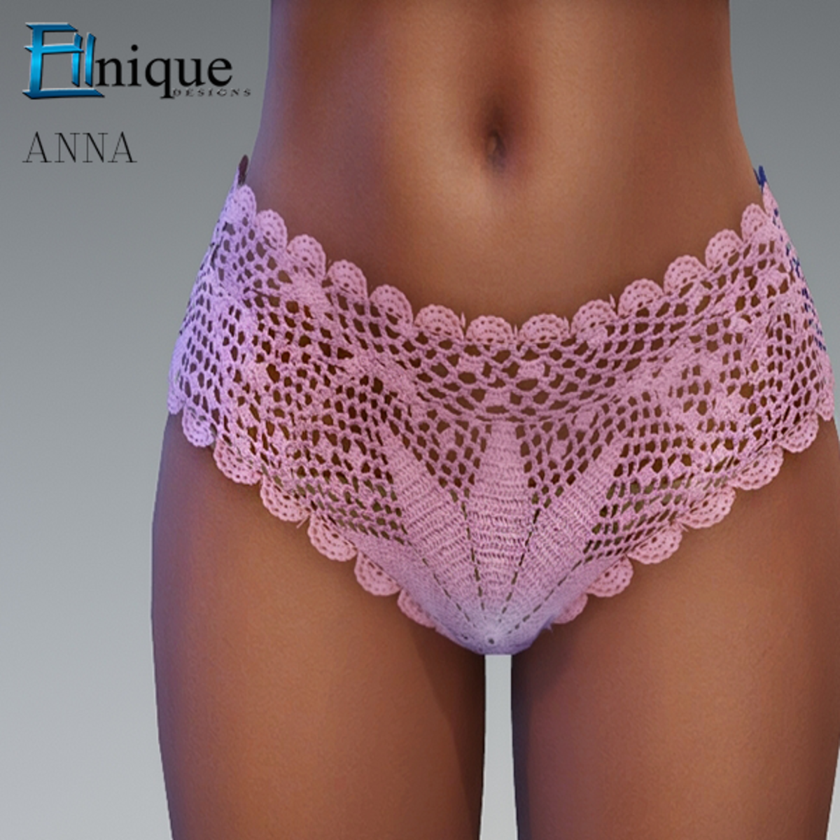 Anna Lilac Crochet Bikini Pants