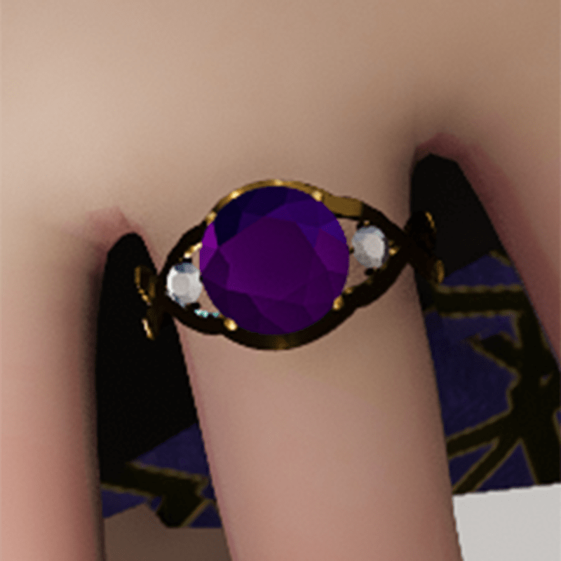 Gold amethyst and diamond ring