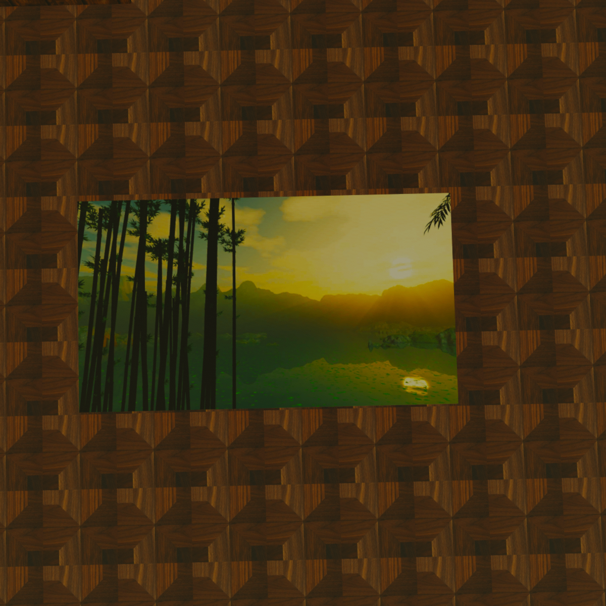 Bamboo Sunset Painting