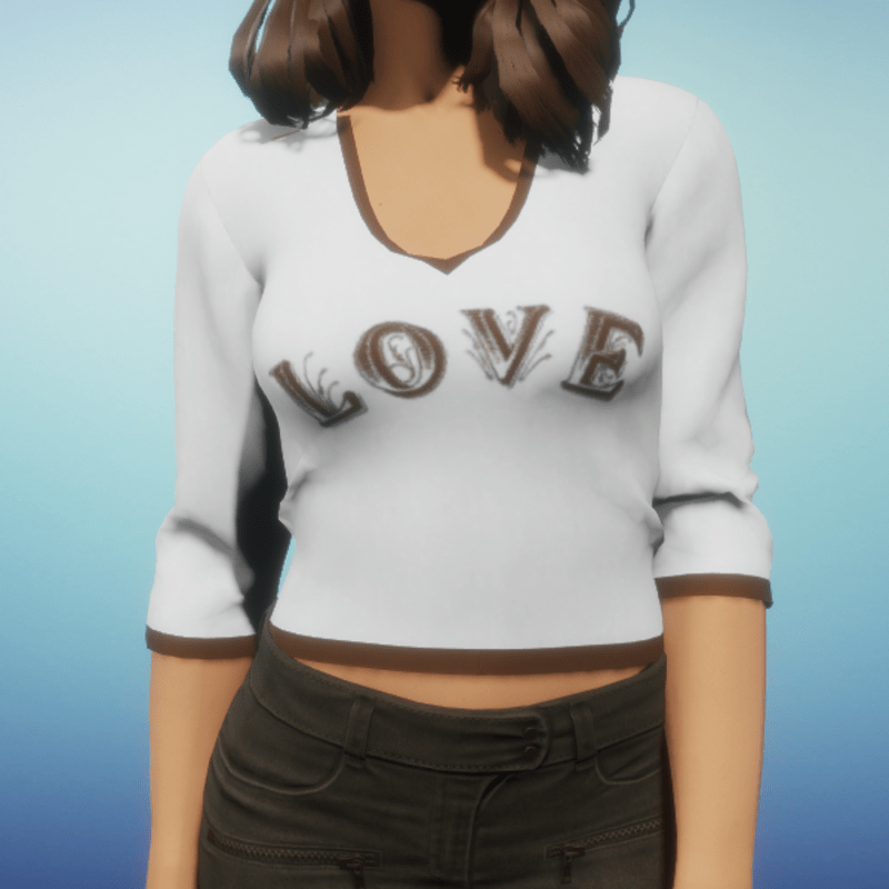 Shirt with Long Sleeves Love