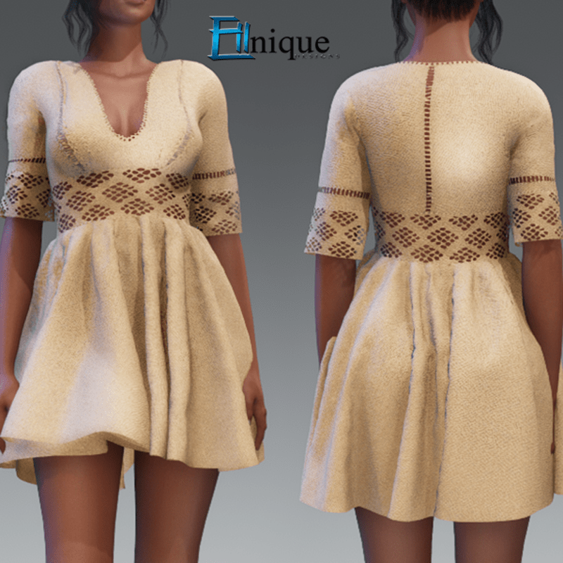 Daisy Cream Lace Dress