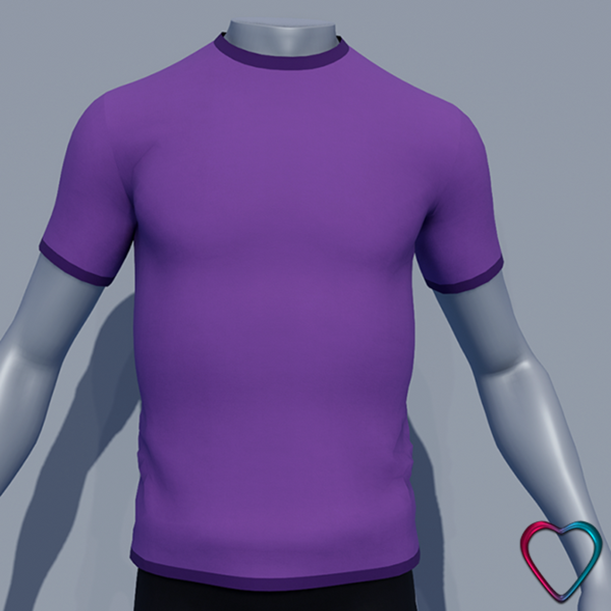 Men Plain TeeShirt - Purple