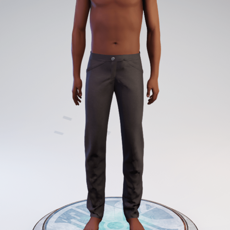 Faux-pocket Slacks - Pewter Wool