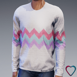 Men Sansar Family Sweater 2025 - Pastel ZigZag