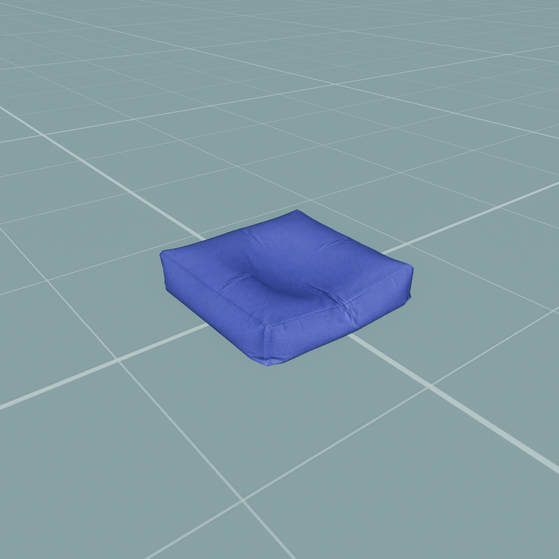 Cushion (Blue,Sitting)