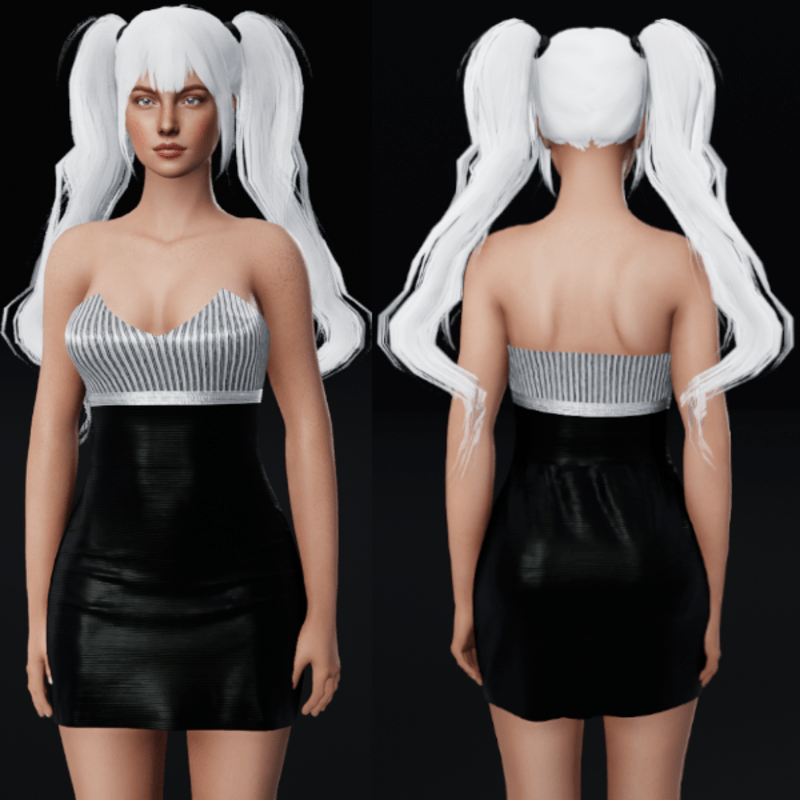 Firefly Party Dress - White and Black