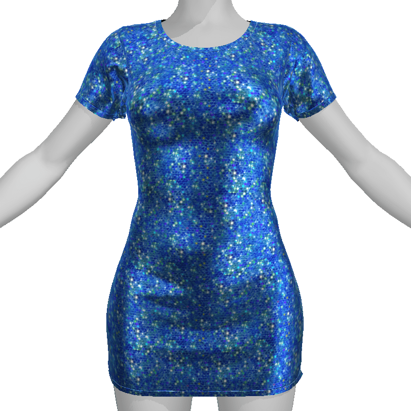 AV2 - Tight Mini Dress With Glowing Bling Animation