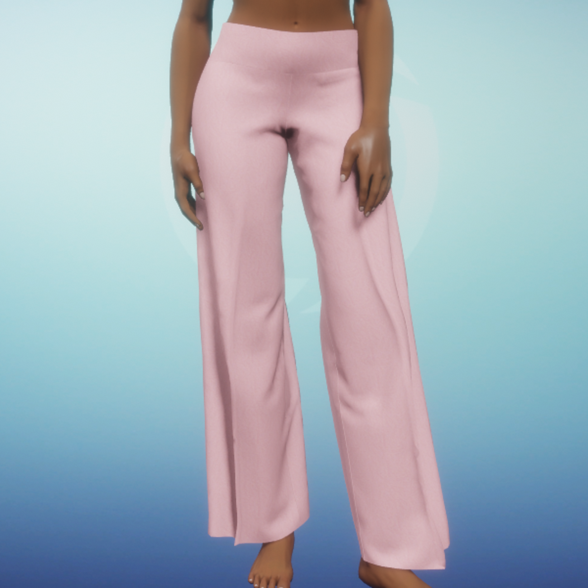 Wide Leg Pants - Pink Tweed