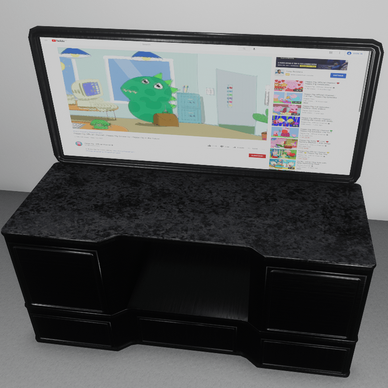 Modern stand with TV black