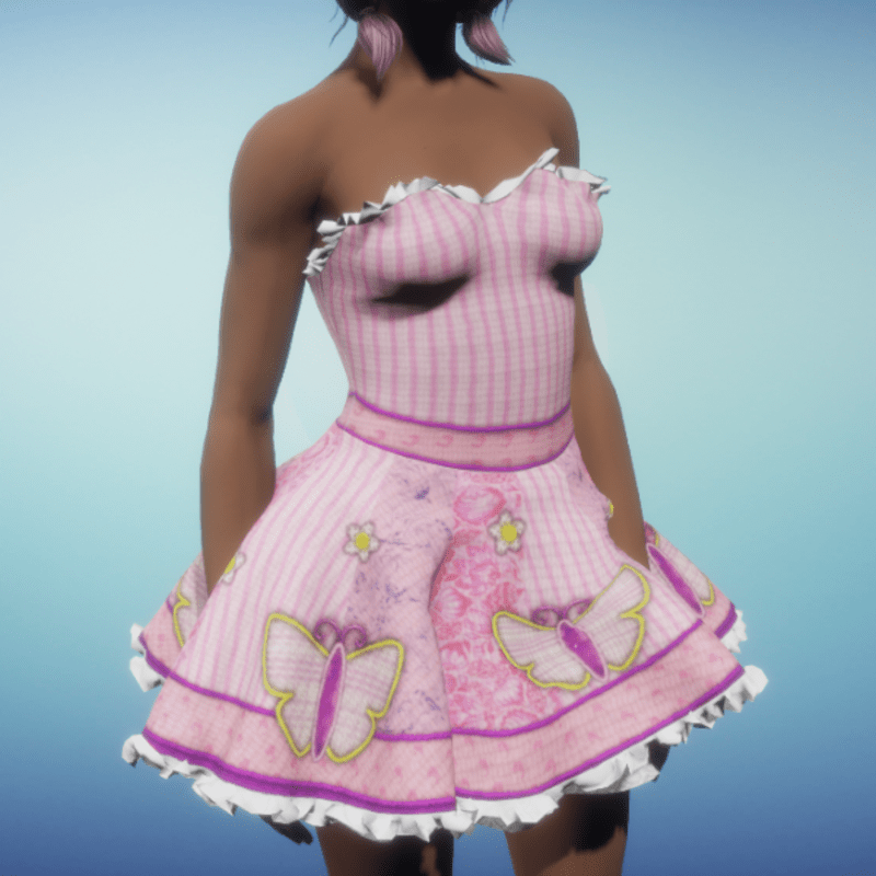 Dress Pink Butterfly
