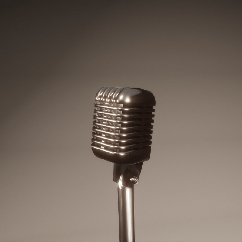 Vintage Microphone adjustable