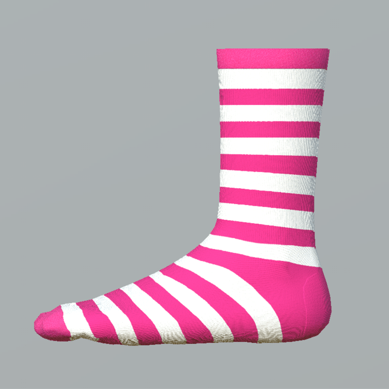 Striped Girl Socks white-pink