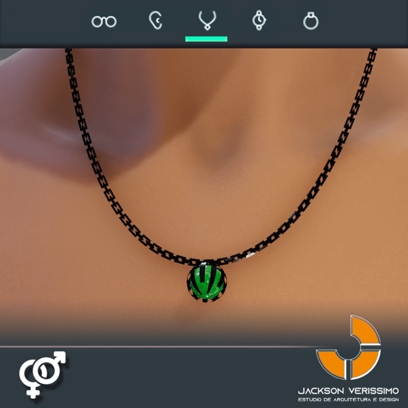 Cosmic Necklace- Black Emerald