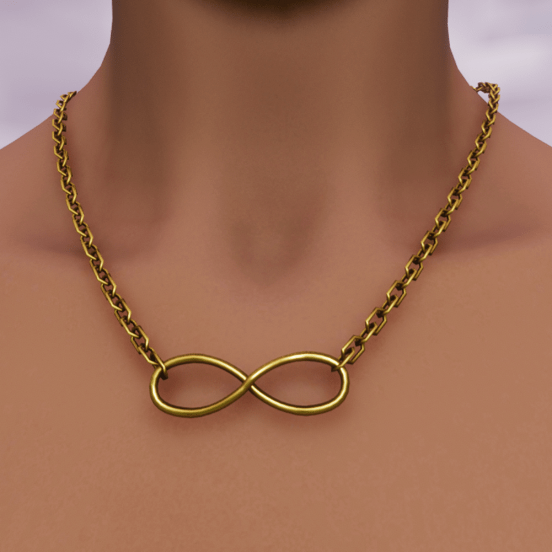 AV 2.0 Infinity necklace for women - golden