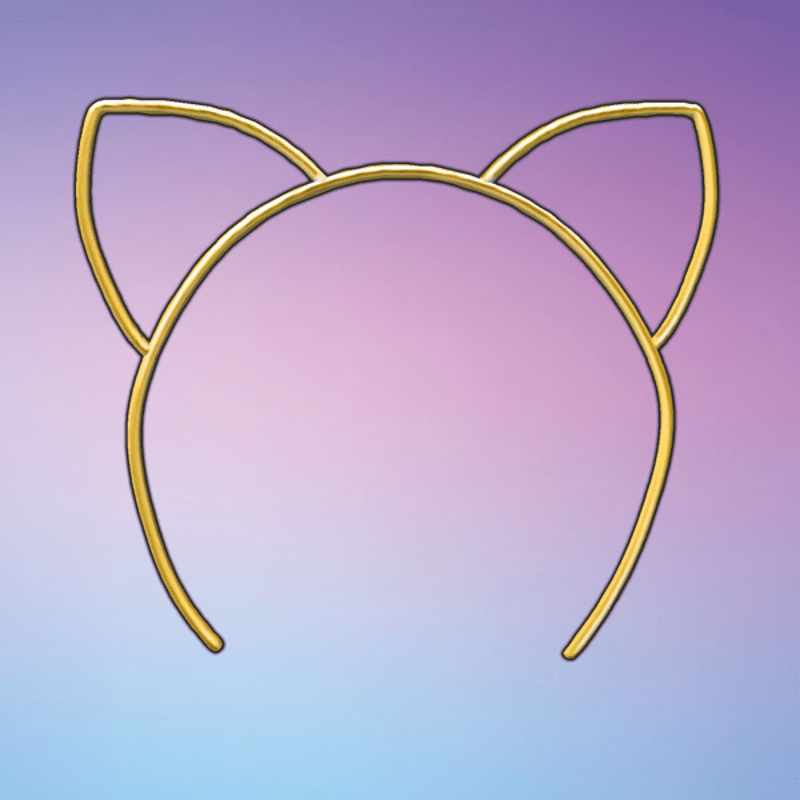 Wire Cat Headband (gold)