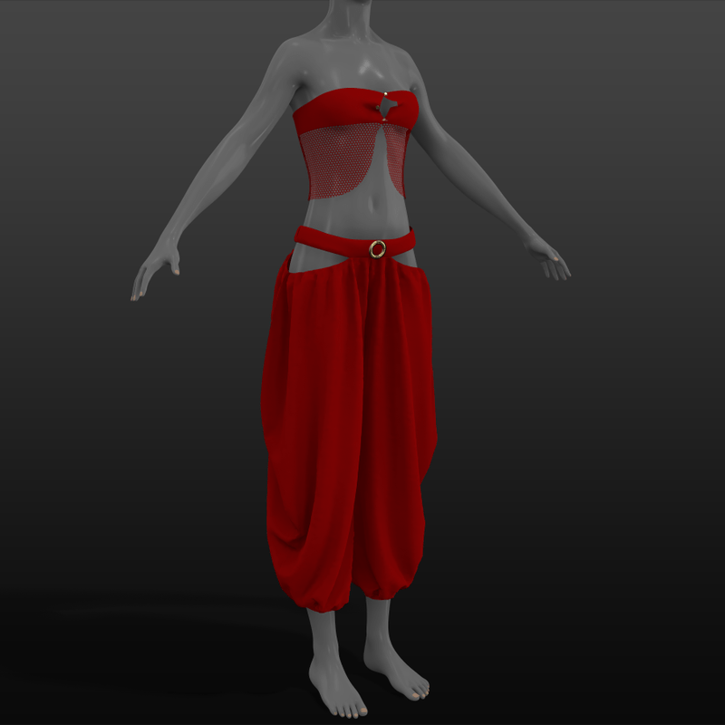 Outfit Orient dark red