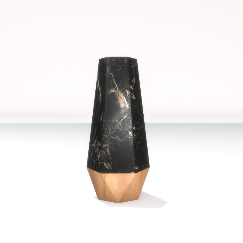Marble geometric vase