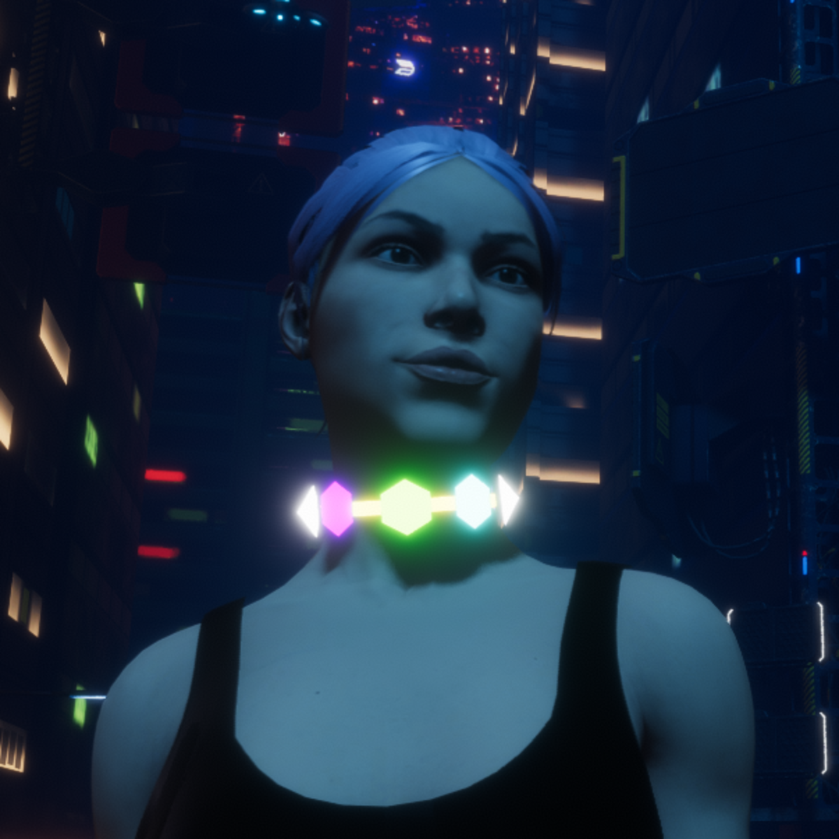 Female go-GLOW Gems Choker