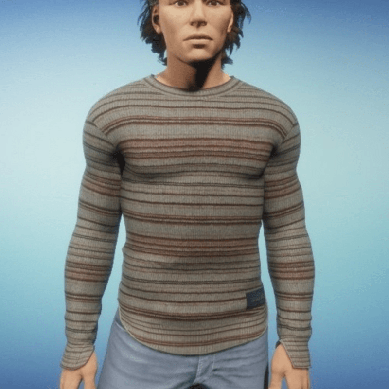 Tizzi sweater lines brown