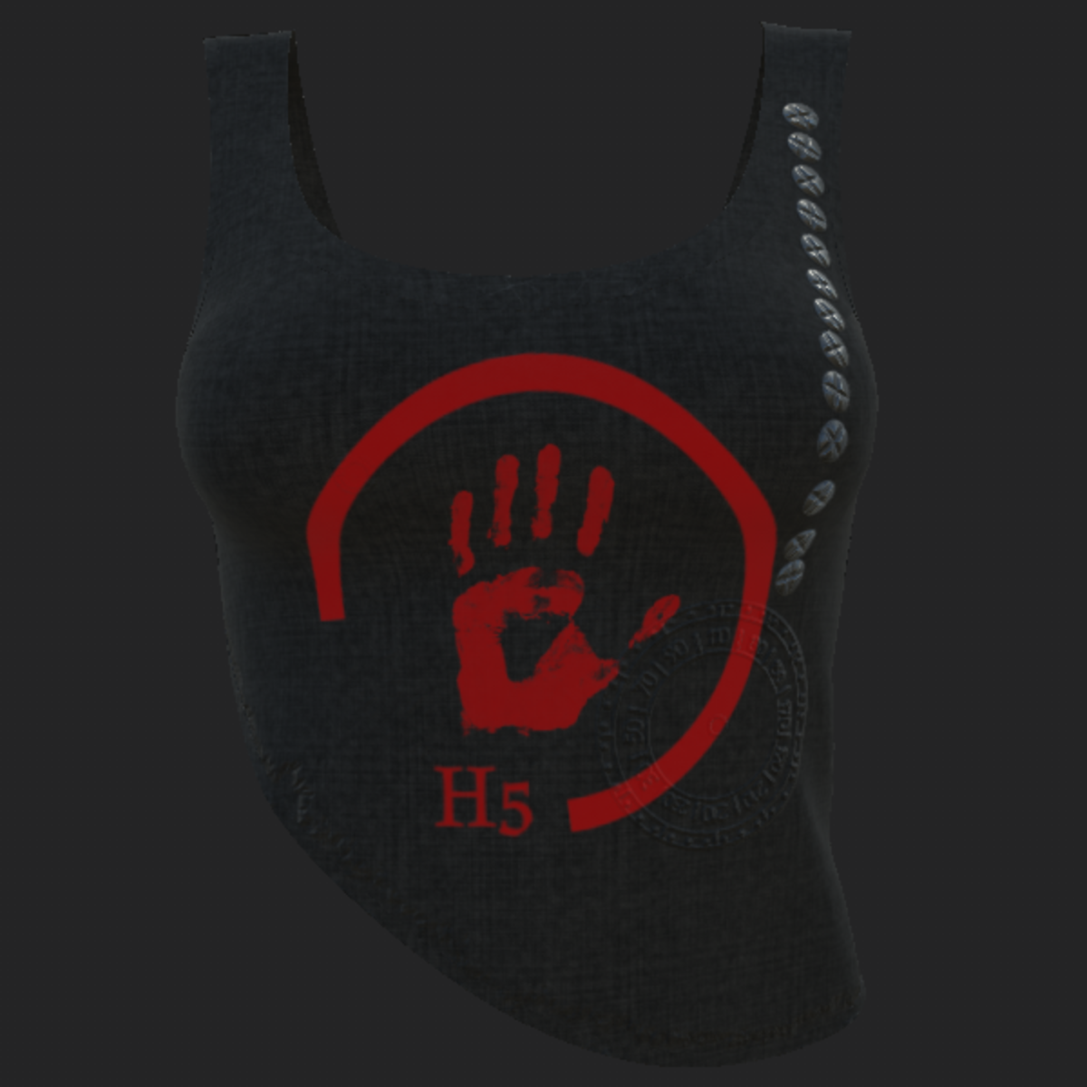 H5 shirt black red
