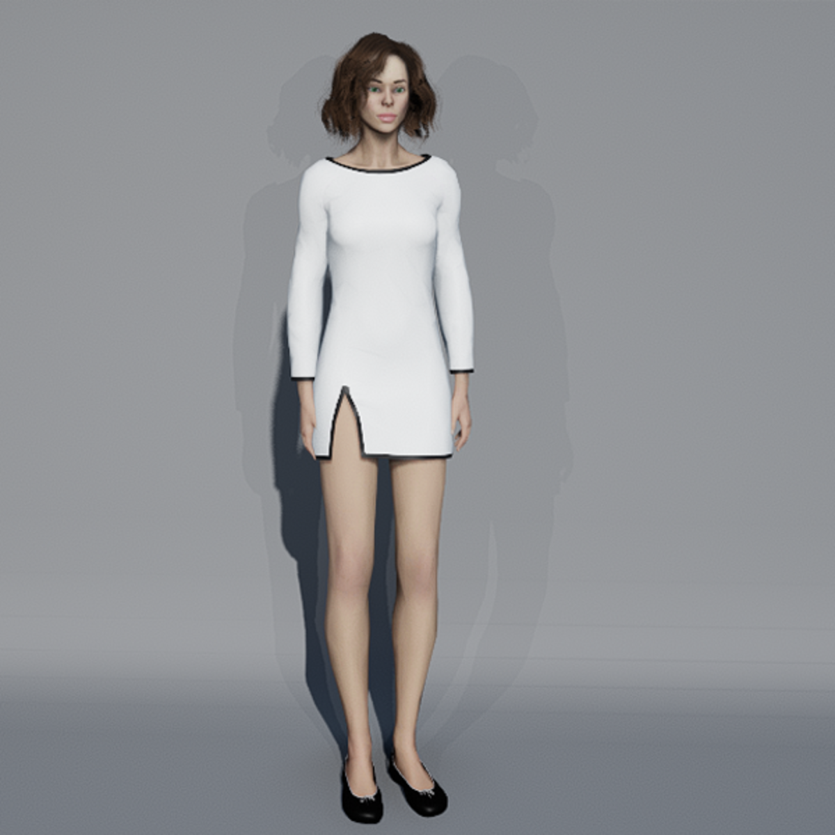 MORGANE DRESS WhiteAndBlack