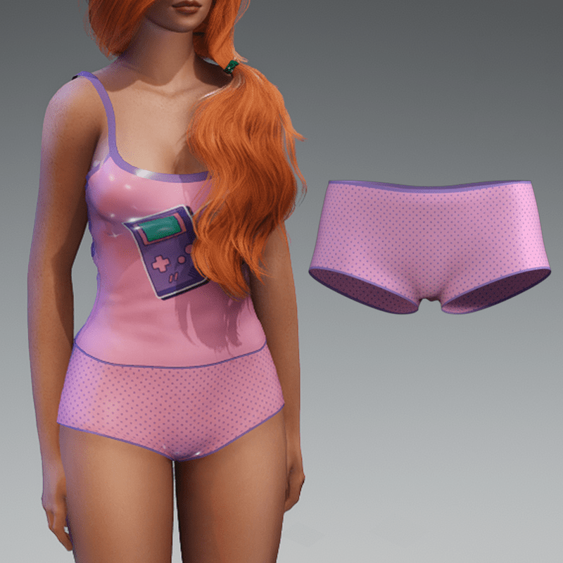 :::LYNX::: Game Girl Pjs - Short