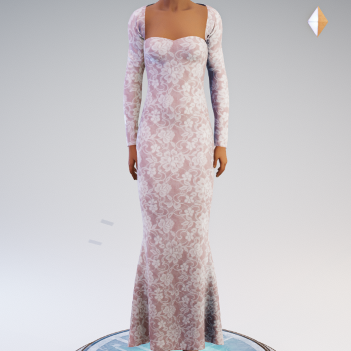 Strapless Mermaid Gown and Bolero - Rose Lace