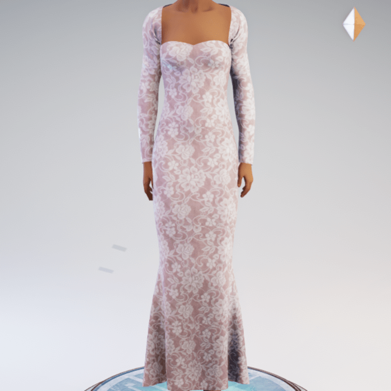 Strapless Mermaid Gown and Bolero - Rose Lace