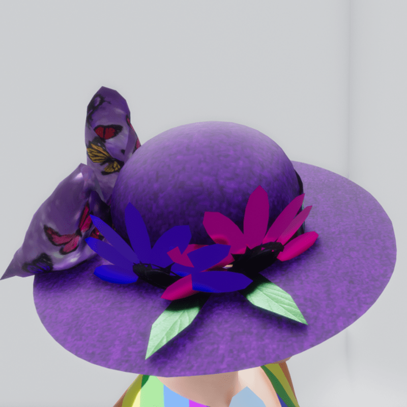 British Vintage Flowered Brimmed Hat