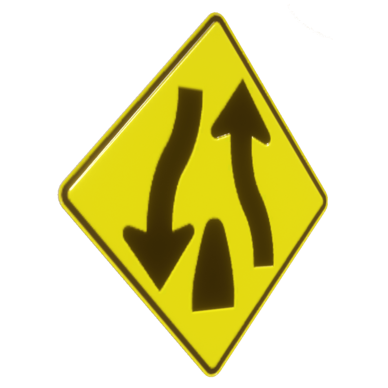 Road Joins Together - Street Sign