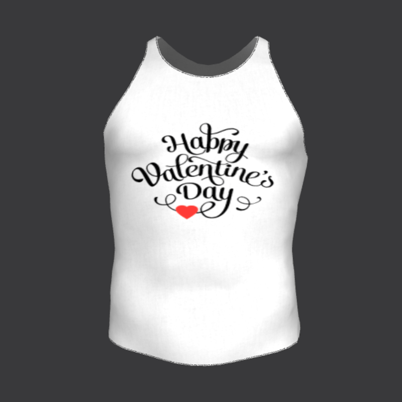 TKA-Happy valentine's day tank top white