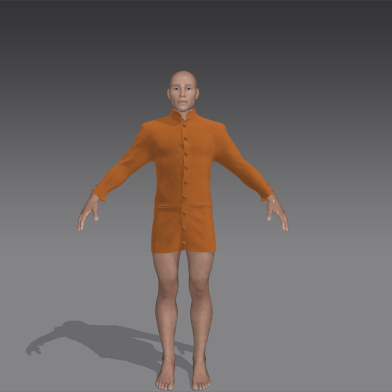 men's nehru jacket-- saffron