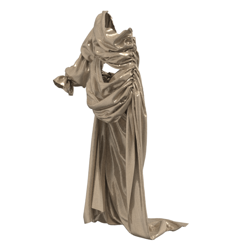 UNPRODUCTIVE DRAPED DRESS SHINY