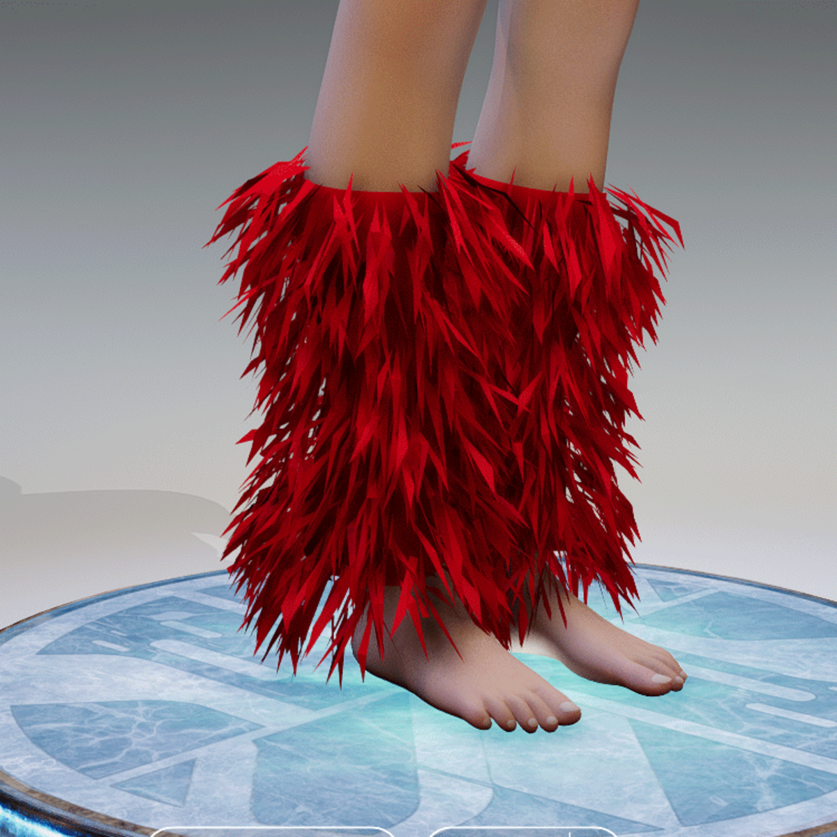 GoGo Dancer Furry Legwarmers RED