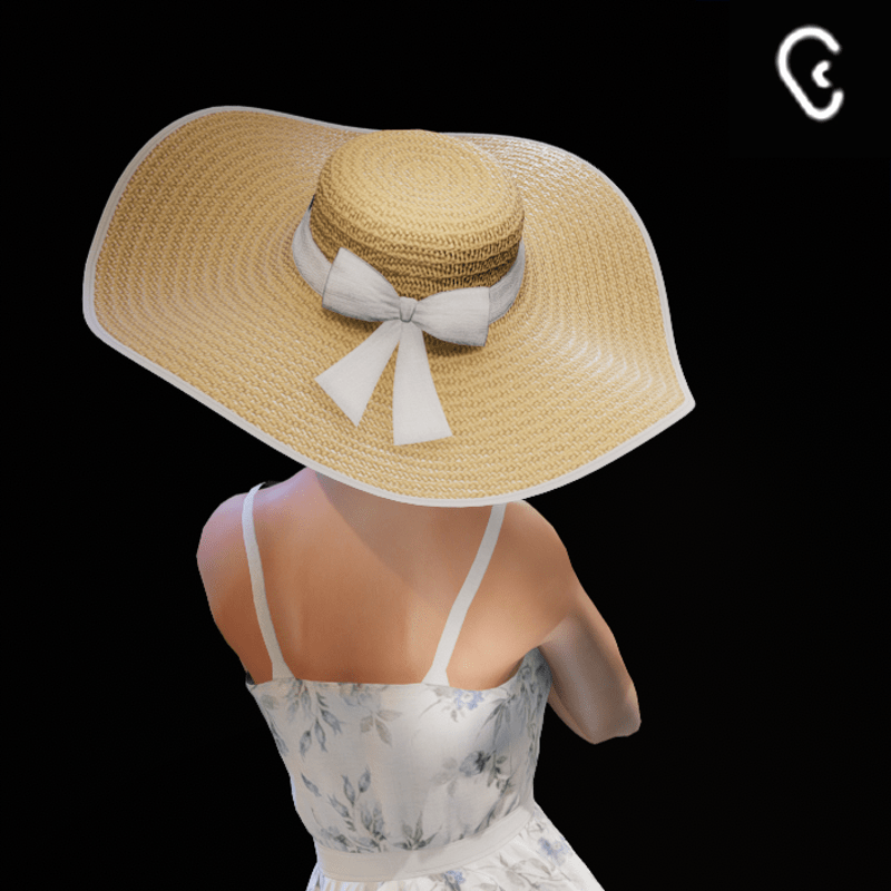 White - Floppy Straw Sun Hat