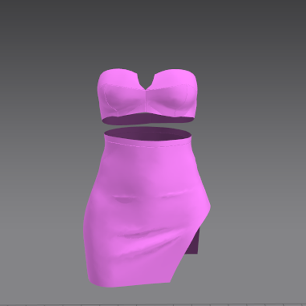 Pink Skirt With Bralette Outfit