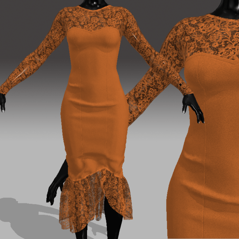 AV2 - Lace Mermaid Formal Dress