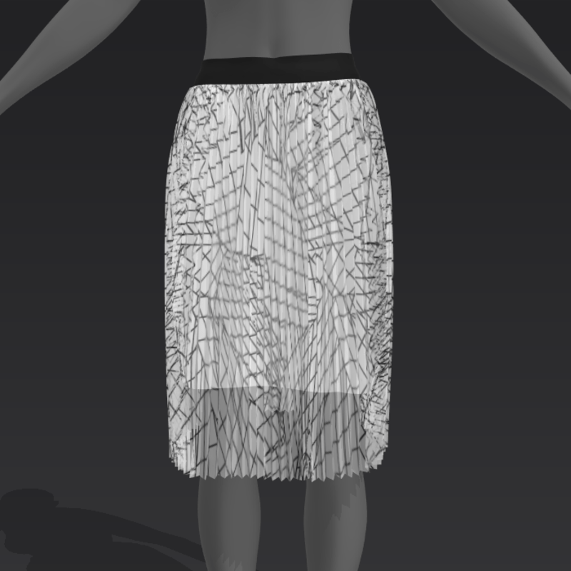 Angles White Pleated Skirt