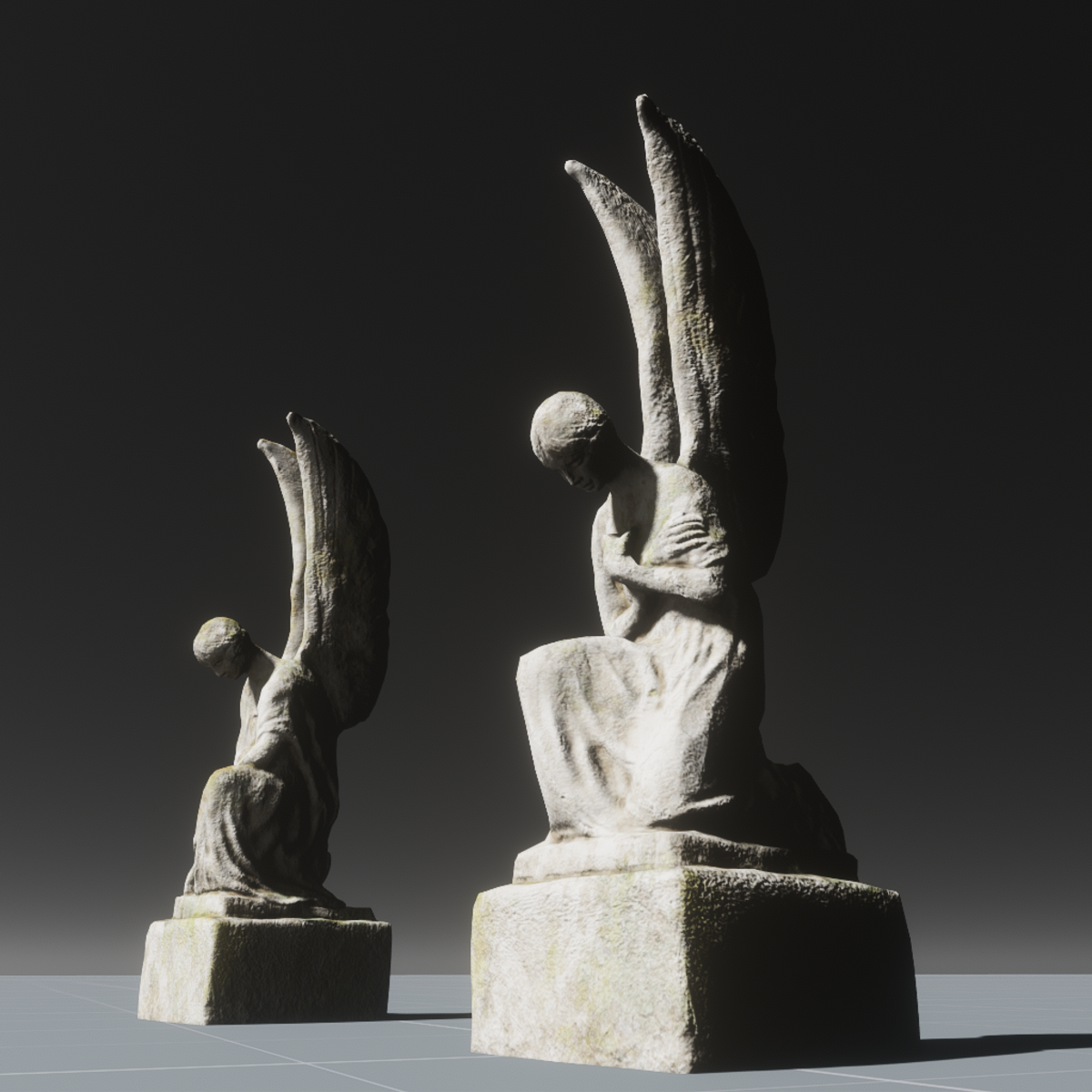 Pair of angel statues